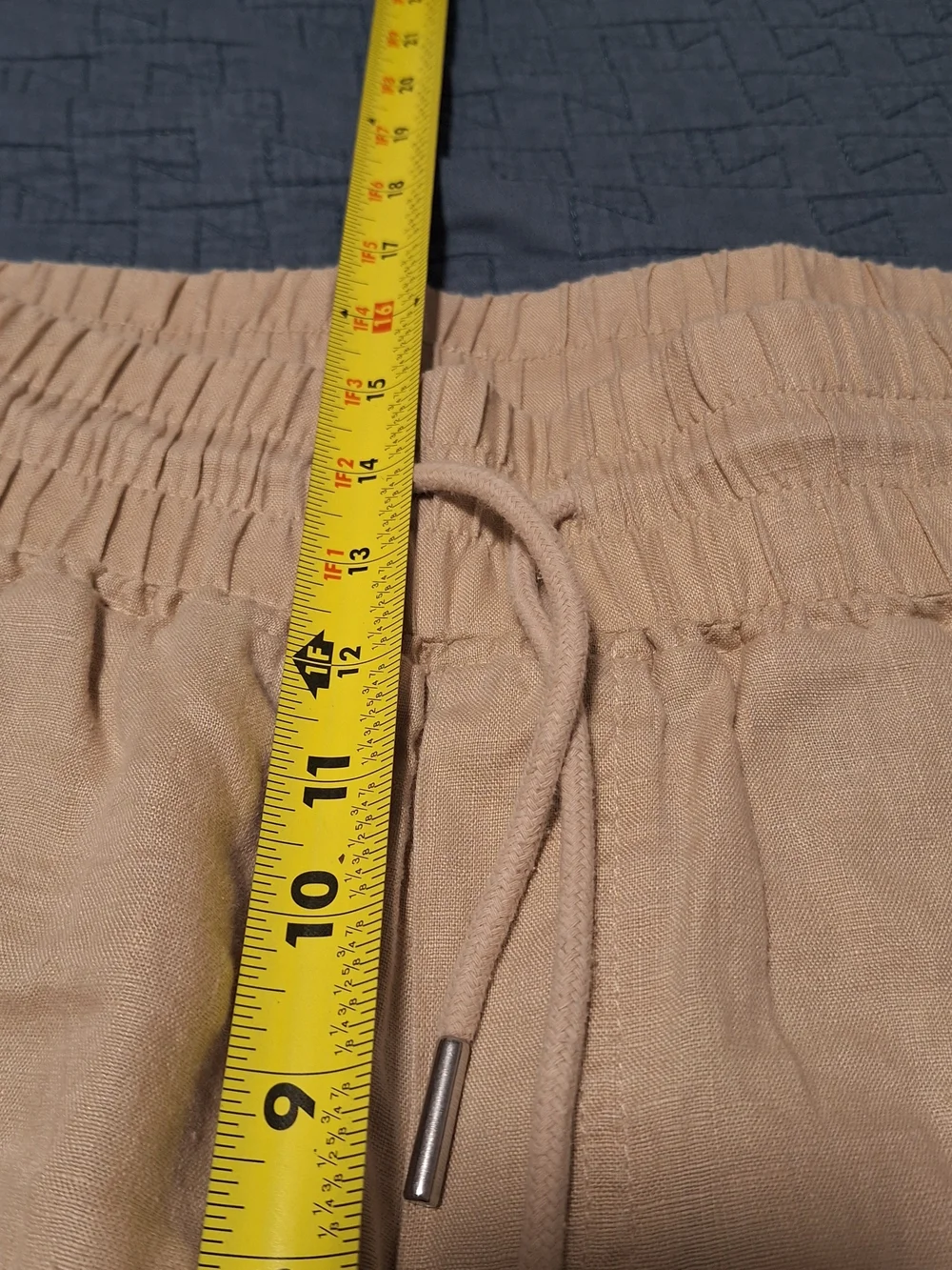 Quince Relaxed Drawstring 100% Linen Pants - Beige Size XL